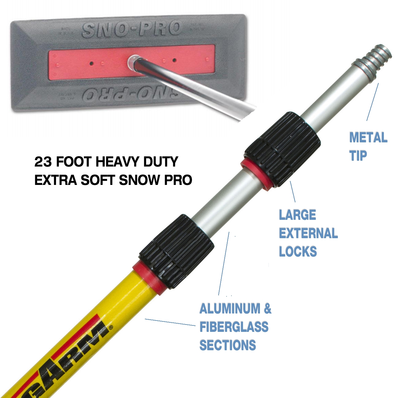 Sold out but see below - 22 Foot Long - Heavy Duty Pole + Head