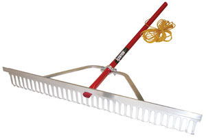 Kenyon 36 Inch Lake Rake, 66 Inch Red Aluminum Handle